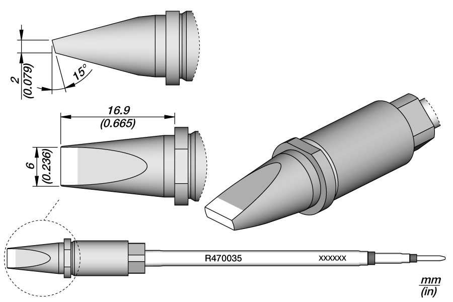 R470035 - Chisel Cartridge 6 x 2